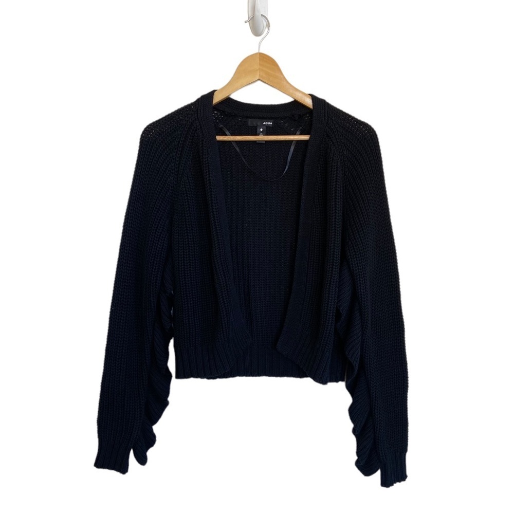 Aqua Knit Open Cardigan Sweater